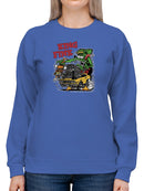 Rat Fink King Fink Hot Rod Sweatshirt Women's -T-Line Designs