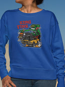 Rat Fink King Fink Hot Rod Sweatshirt Women's -T-Line Designs