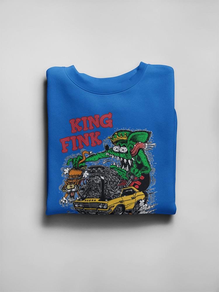 Rat Fink King Fink Hot Rod Sweatshirt Women's -T-Line Designs