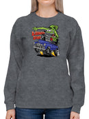 Rat Fink Hand Me The Keys Sweatshirt Women's -T-Line Designs