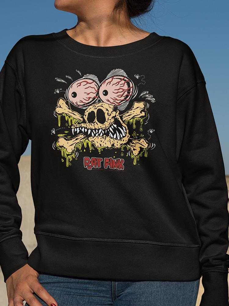 Rat Fink Pirate Bones  Sweatshirt Women's -T-Line Designs