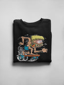 Hot Rod Scooter Board Sweatshirt Women's -T-Line Designs