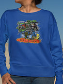 Rat Fink Coffin Hot Rod Sweatshirt Women's -T-Line Designs