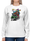 Rock N Roll Hot Pepper Sauce Sweatshirt Women's -T-Line Designs