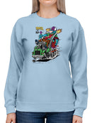 Rock N Roll Hot Pepper Sauce Sweatshirt Women's -T-Line Designs