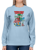 Rat Fink Surfink Faded Beach Art Sweatshirt Women's -T-Line Designs