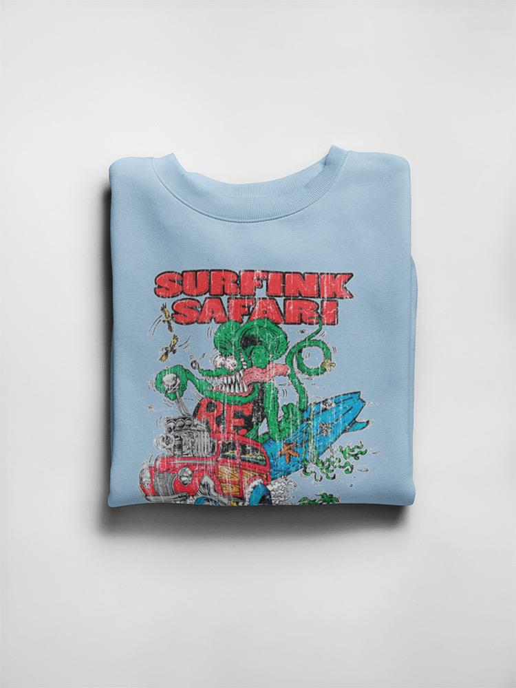 Rat Fink Surfink Faded Beach Art Sweatshirt Women's -T-Line Designs