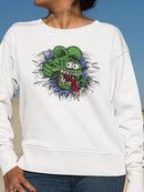 Rat Fink Creepy Rat Face Sweatshirt Women's -T-Line Designs