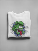 Rat Fink Creepy Rat Face Sweatshirt Women's -T-Line Designs