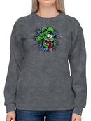 Rat Fink Creepy Rat Face Sweatshirt Women's -T-Line Designs