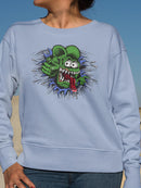Rat Fink Creepy Rat Face Sweatshirt Women's -T-Line Designs