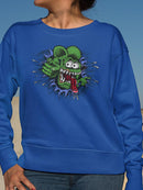 Rat Fink Creepy Rat Face Sweatshirt Women's -T-Line Designs