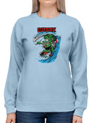 Rat Fink Surfing Rat Sweatshirt Women's -T-Line Designs