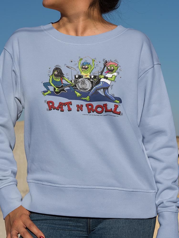 Monster Rat N Roll Band Sweatshirt Women's -T-Line Designs