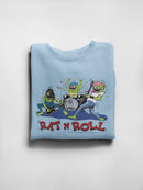 Monster Rat N Roll Band Sweatshirt Women's -T-Line Designs