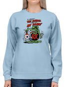 Rat Fink The Eyeball Grunge Art Sweatshirt Women's -T-Line Designs