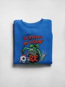 Rat Fink The Eyeball Grunge Art Sweatshirt Women's -T-Line Designs