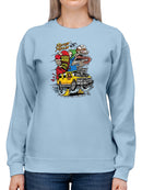 Rockin Rollin Big Daddy's Sauce Sweatshirt Women's -T-Line Designs