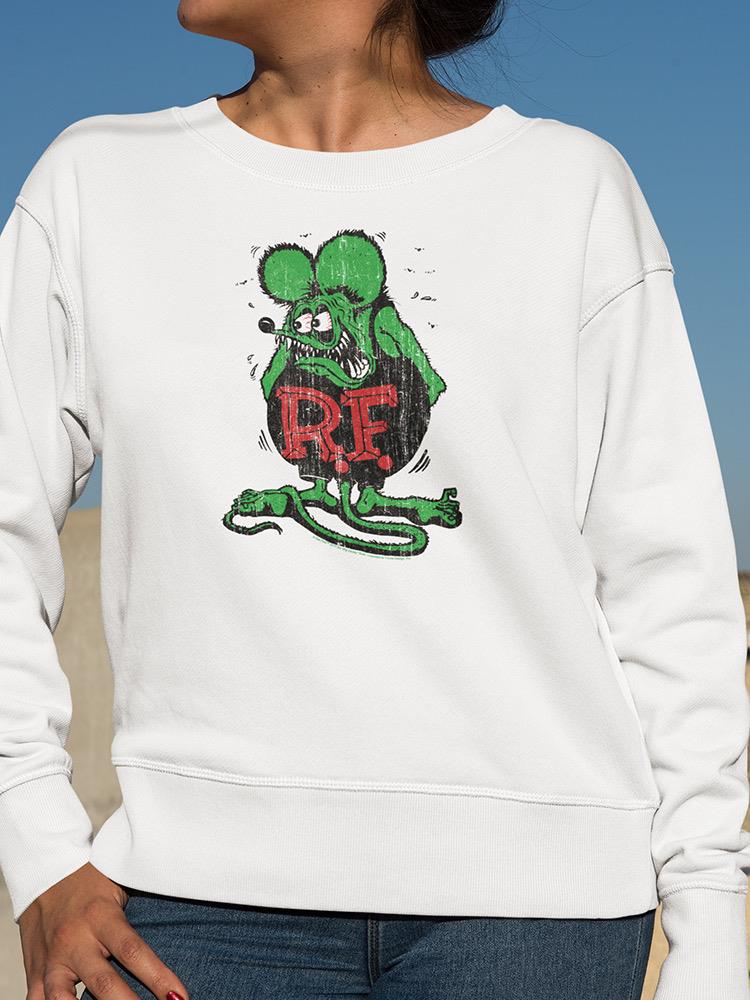 Rat Fink Sheepish Faded Art Sweatshirt Women's -T-Line Designs