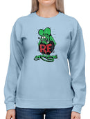 Rat Fink Sheepish Faded Art Sweatshirt Women's -T-Line Designs