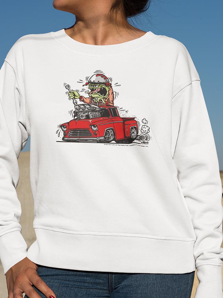 Ghoul Mechanic Hot Rod Sweatshirt Women's -T-Line Designs