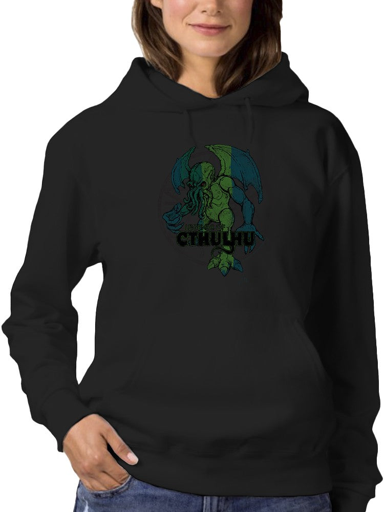 Legends Of Cthulhu Round Logo  Hoodie Women's -T-Line Designs