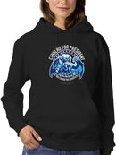 Cthulhu For President Blue  Hoodie Women's -T-Line Designs