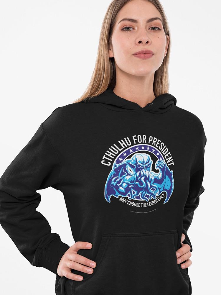 Cthulhu For President Blue  Hoodie Women's -T-Line Designs