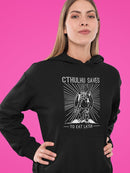 Cthulhu Saves, White Stripes Art Hoodie Women's -T-Line Designs