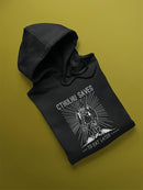 Cthulhu Saves, White Stripes Art Hoodie Women's -T-Line Designs