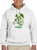 Cthulhu, Deep One And Professor Hoodie Men's -T-Line Designs