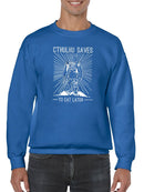 Cthulhu Saves, White Stripes Sweatshirt Men's -T-Line Designs