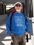 Cthulhu Saves, White Stripes Sweatshirt Men's -T-Line Designs