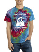 Had Fun Once. Grumpy Cat Tie-Dye Spiral -