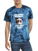 Stay Over There. Grumpy Cat Tie-Dye Crystal -
