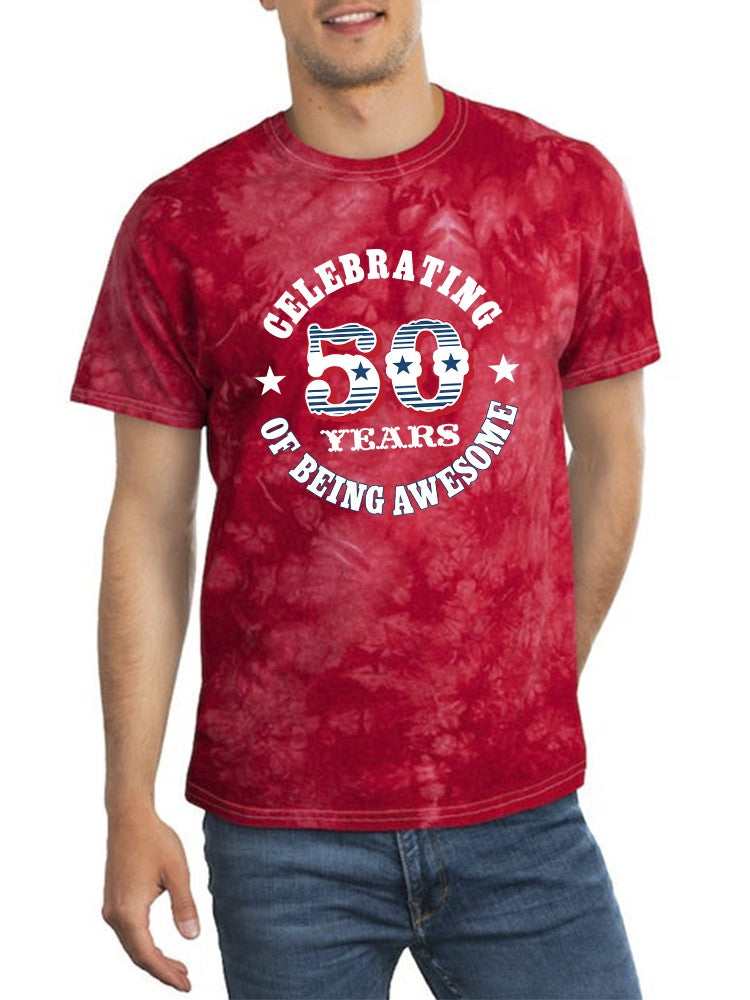 50 Years Of Being Awesome Tie-Dye Crystal -
