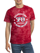 70 Years Of Being Awesome Tie-Dye Crystal -