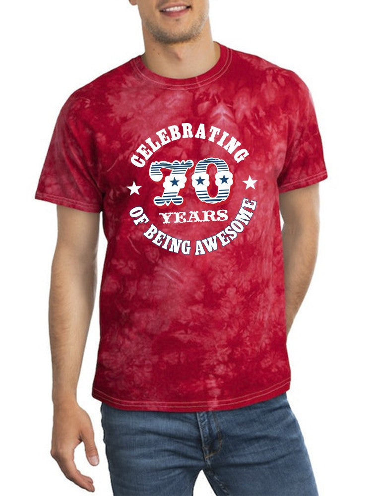 70 Years Of Being Awesome Tie-Dye Crystal -