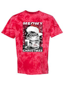 Meowy Christmas, Cute Cat Tie-Dye Crystal -