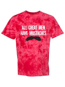They All Have Mustaches Tie-Dye Crystal -