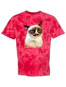Grumpy Cat With Mustache Tie-Dye Crystal -
