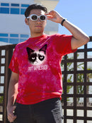 Not Impressed. Grumpy Cat Tie-Dye Crystal -