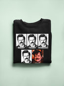 Ron Swanson Expressions Sweatshirt Parks And Recreation