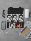 Ron Swanson Expressions T-shirt Parks And Recreation