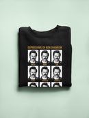 The Expressions Of Ron Swanson Sweatshirt Parks And Recreation