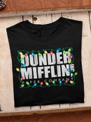 Dunder Mifflin Christmas Lights T-shirt The Office