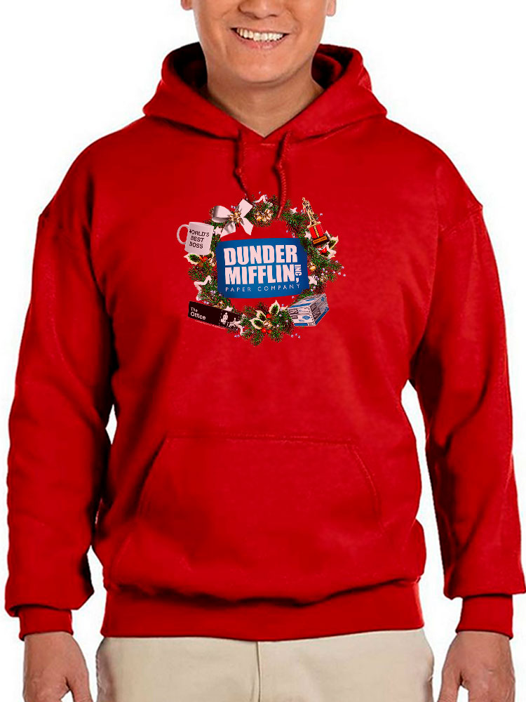 Dunder Mifflin Christmas Wreath Hoodie or Sweatshirt The Office