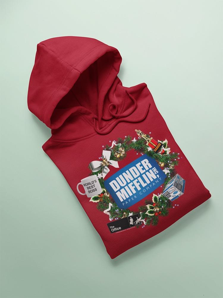 Dunder Mifflin Christmas Wreath Hoodie or Sweatshirt The Office