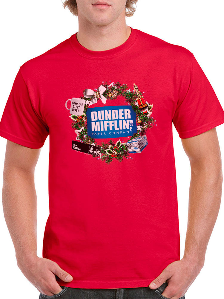 Dunder Mifflin Christmas Wreath T-shirt The Office