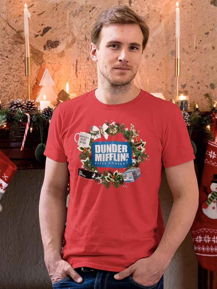 Dunder Mifflin Christmas Wreath T-shirt The Office